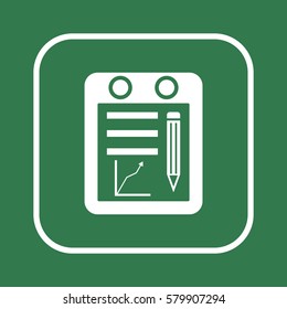Business graph  icon, isolated. Flat design. 