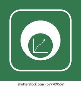Business graph  icon, isolated. Flat design. 