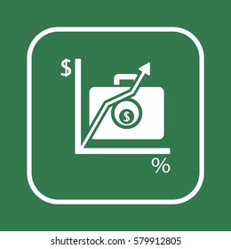 Business graph   icon, isolated. Flat  design. 