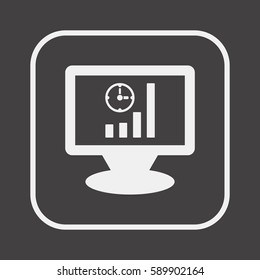 Business graph  icon, isolated. Flat design. 
