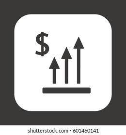 Business  graph  icon,  isolated. Flat  design.