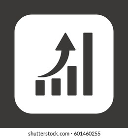 Business  graph  icon,  isolated. Flat  design.