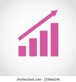 Business graph Icon Isolated on White Background