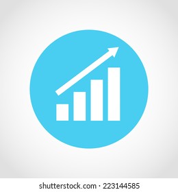 Business graph Icon Isolated on White Background
