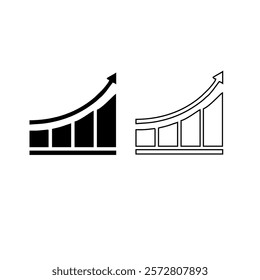 Business graph Icon Isolated on White Background