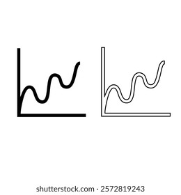 Business graph Icon Isolated on White Background