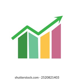 Icono de gráfico de negocios sobre fondo para gráfico y Diseño web. Símbolo creativo del concepto de la ilustración para el Web o el App móvil
