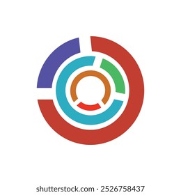 Icono de gráfico de negocios sobre fondo para gráfico y Diseño web. Diseño de color plano. Símbolo de concepto de ilustración creativa para informe financiero o análisis