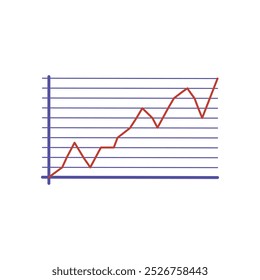 Ícone de gráfico comercial no plano de fundo para design gráfico e Web. Design de cores planas. Símbolo de conceito de ilustração criativa para relatório financeiro ou análise