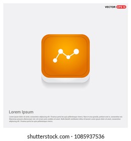 Business graph icon Orange Abstract Web Button