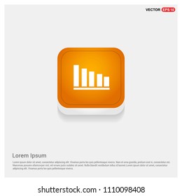 Business graph icon Orange Abstract Web Button - Free vector icon