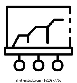 Business graph icon. Outline business graph vector icon for web design isolated on white background