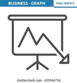 Business - Graph Icon. Professional, pixel perfect icons optimized for both large and small resolutions. EPS 8 format. 12x size for preview.
