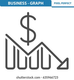 Business - Graph Icon. Professional, pixel perfect icons optimized for both large and small resolutions. EPS 8 format. 12x size for preview.