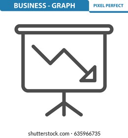 Business - Graph Icon. Professional, pixel perfect icons optimized for both large and small resolutions. EPS 8 format. 12x size for preview.