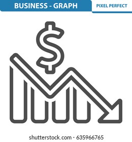 Business - Graph Icon. Professional, pixel perfect icons optimized for both large and small resolutions. EPS 8 format. 12x size for preview.