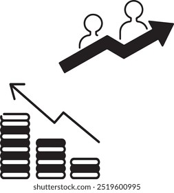 business graph icon set, business, graph, chart, icon, arrow, finance, diagram, growth, illustration, success, bar, market, design, vector, symbol, 
bar, chart, data, design, diagram, down, element,
 