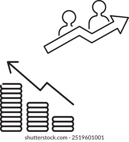business graph icon set, business, graph, chart, icon, arrow, finance, diagram, growth, illustration, success, bar, market, design, vector, symbol, 
bar, chart, data, design, diagram, down, element,
 