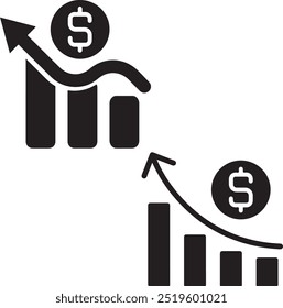 business graph icon set, business, graph, chart, icon, arrow, finance, diagram, growth, illustration, success, bar, market, design, vector, symbol, 
bar, chart, data, design, diagram, down, element,
 