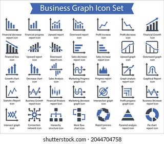  Business Graph icon set, Vector graphics