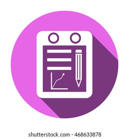 Business graph icon. Vector.