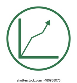 Business graph icon. Vector.