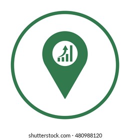 Business graph icon. Vector.