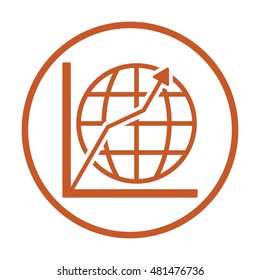 Business graph icon. Vector.