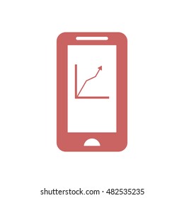 Business graph icon. Vector.
