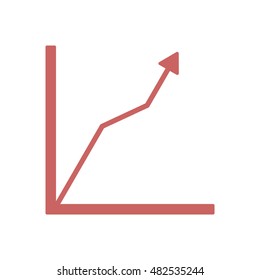 Business graph icon. Vector.