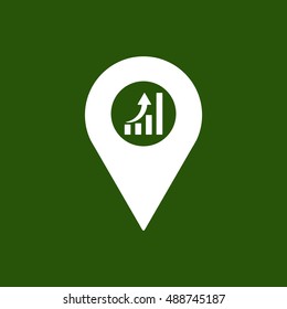 Business graph icon. Vector.