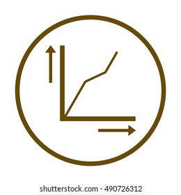 Business graph icon. Vector.