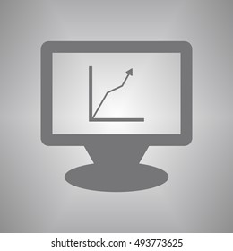 Business graph icon. Vector.