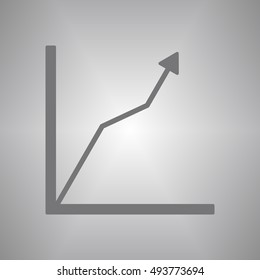 Business graph icon. Vector.