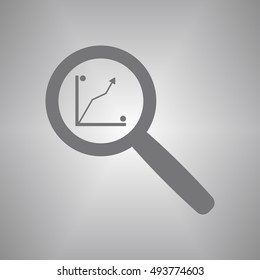 Business graph icon. Vector.