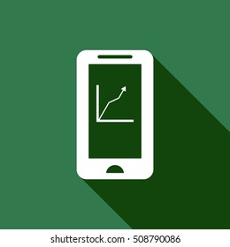Business graph icon. Vector.