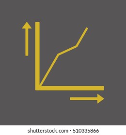 Business graph icon. Vector.