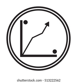 Business graph icon. Vector.