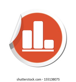 Business graph icon. Vector illustration
