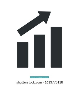 business graph icon vector illustration logo template for many purpose. Isolated on white background.