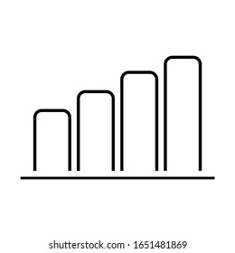 Icono de gráfico de negocios. Ilustración del vector