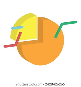 Business graph icon Vector illustration