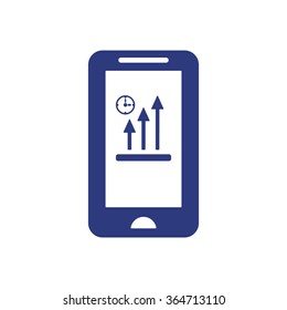 Business graph  icon, vector illustration. Flat design style.