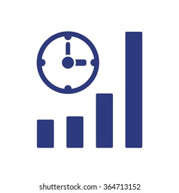 Business graph   icon, vector illustration. Flat design  