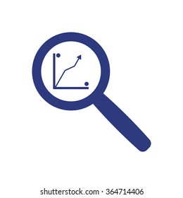 Business graph   icon, vector illustration.  Flat design  