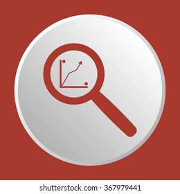 Business graph   icon, vector illustration.  Flat design style.