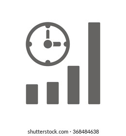 Business graph   icon, vector illustration. Flat design style.