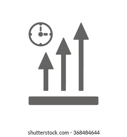 Business graph   icon, vector illustration. Flat design style.
