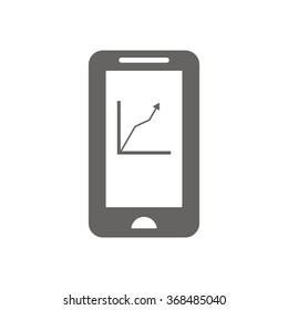 Business graph  icon, vector illustration.  Flat design style.