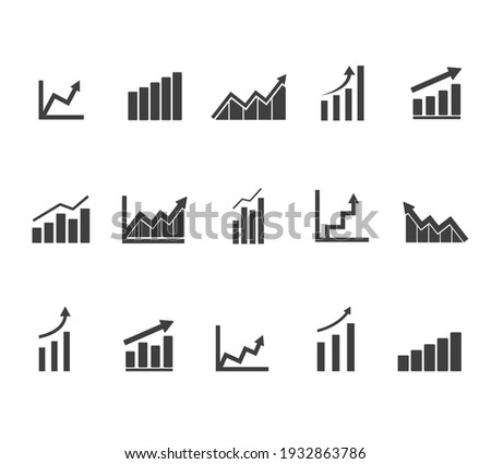 Business graph Icon Vector, logo eps illustration